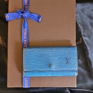 Louis Vuitton Vintage Blue EpiLeather Key Holder